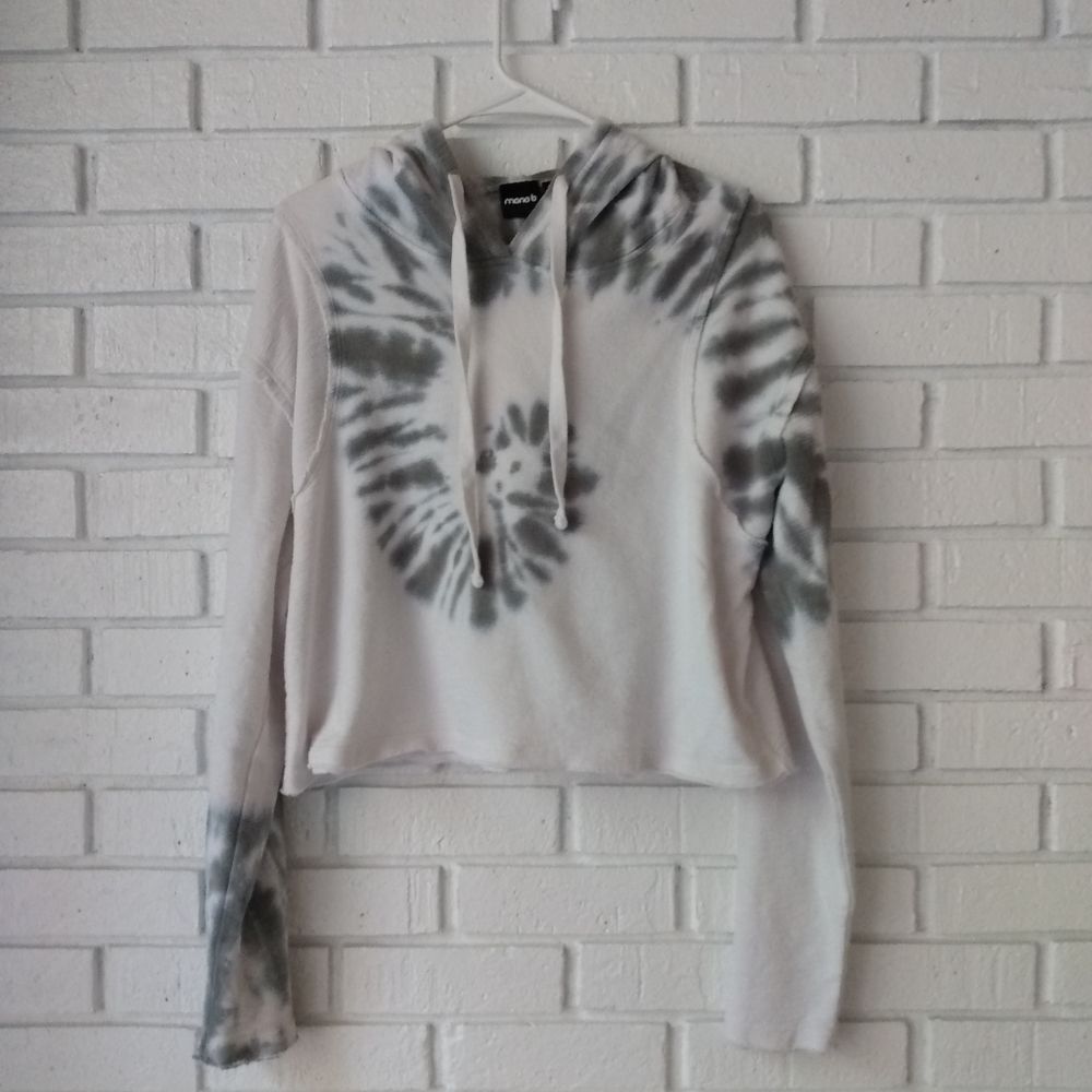 mono b Tie Dye Cropped Hoodie Womens Size Small